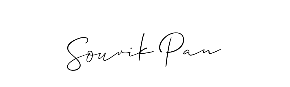 How to Draw Souvik Pan signature style? Allison_Script is a latest design signature styles for name Souvik Pan. Souvik Pan signature style 2 images and pictures png