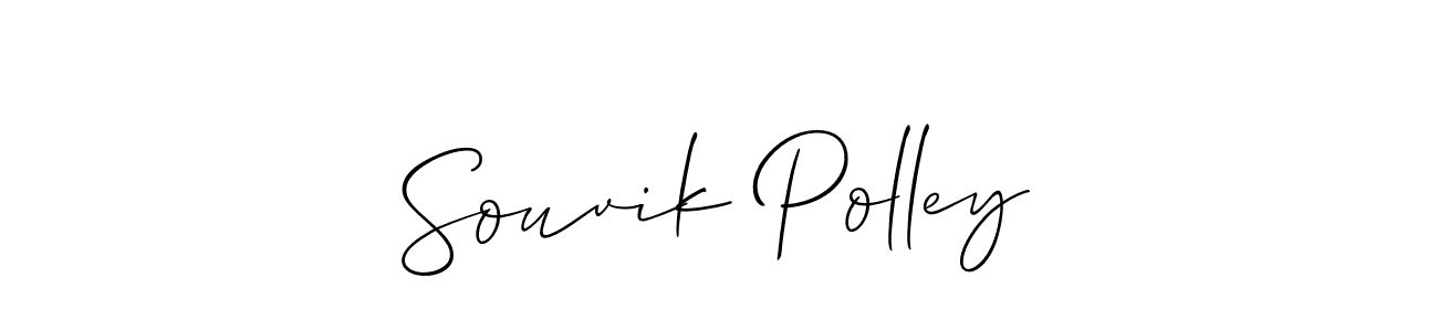 Make a beautiful signature design for name Souvik Polley. With this signature (Allison_Script) style, you can create a handwritten signature for free. Souvik Polley signature style 2 images and pictures png