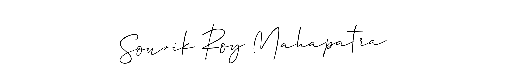 Make a beautiful signature design for name Souvik Roy Mahapatra. With this signature (Allison_Script) style, you can create a handwritten signature for free. Souvik Roy Mahapatra signature style 2 images and pictures png