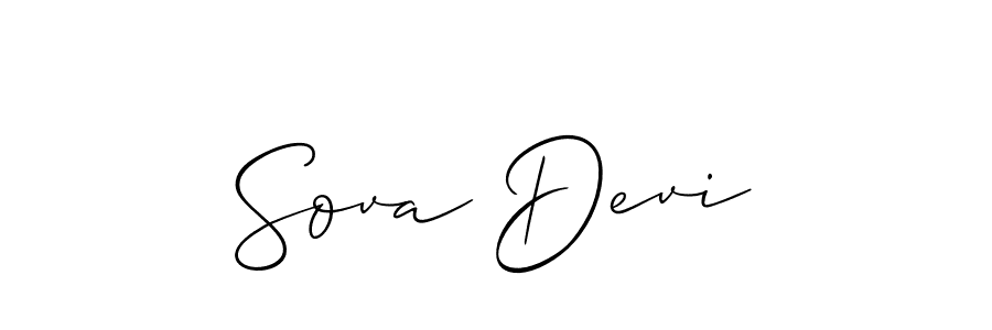 Also we have Sova Devi name is the best signature style. Create professional handwritten signature collection using Allison_Script autograph style. Sova Devi signature style 2 images and pictures png