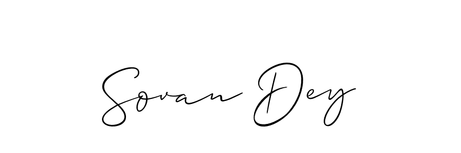 The best way (Allison_Script) to make a short signature is to pick only two or three words in your name. The name Sovan Dey include a total of six letters. For converting this name. Sovan Dey signature style 2 images and pictures png