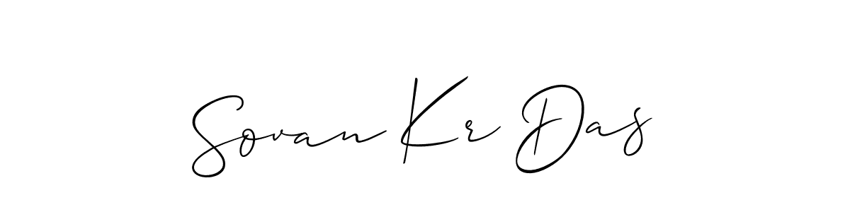 Also You can easily find your signature by using the search form. We will create Sovan Kr Das name handwritten signature images for you free of cost using Allison_Script sign style. Sovan Kr Das signature style 2 images and pictures png