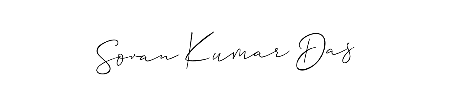 Create a beautiful signature design for name Sovan Kumar Das. With this signature (Allison_Script) fonts, you can make a handwritten signature for free. Sovan Kumar Das signature style 2 images and pictures png