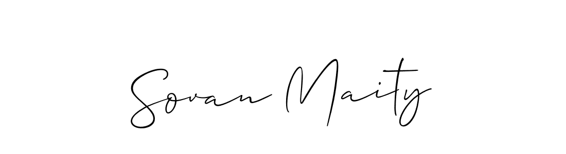 You should practise on your own different ways (Allison_Script) to write your name (Sovan Maity) in signature. don't let someone else do it for you. Sovan Maity signature style 2 images and pictures png