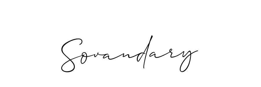 Make a beautiful signature design for name Sovandary. With this signature (Allison_Script) style, you can create a handwritten signature for free. Sovandary signature style 2 images and pictures png