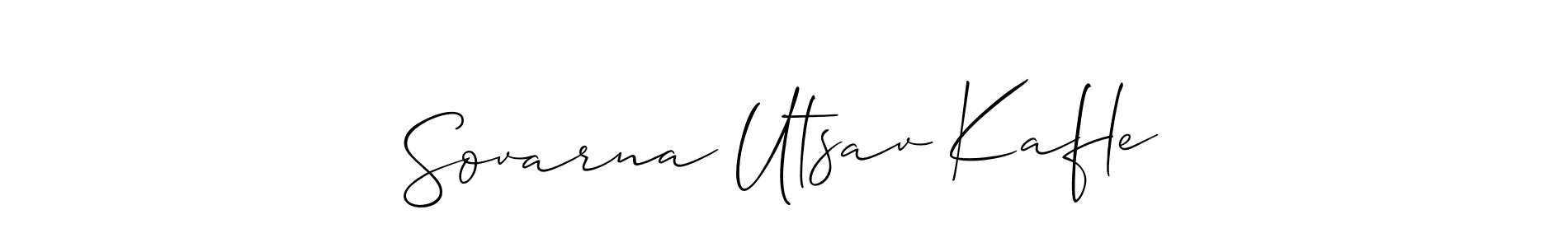 Make a short Sovarna Utsav Kafle signature style. Manage your documents anywhere anytime using Allison_Script. Create and add eSignatures, submit forms, share and send files easily. Sovarna Utsav Kafle signature style 2 images and pictures png