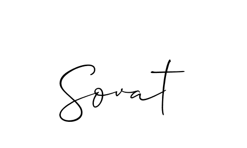 Make a beautiful signature design for name Sovat. With this signature (Allison_Script) style, you can create a handwritten signature for free. Sovat signature style 2 images and pictures png