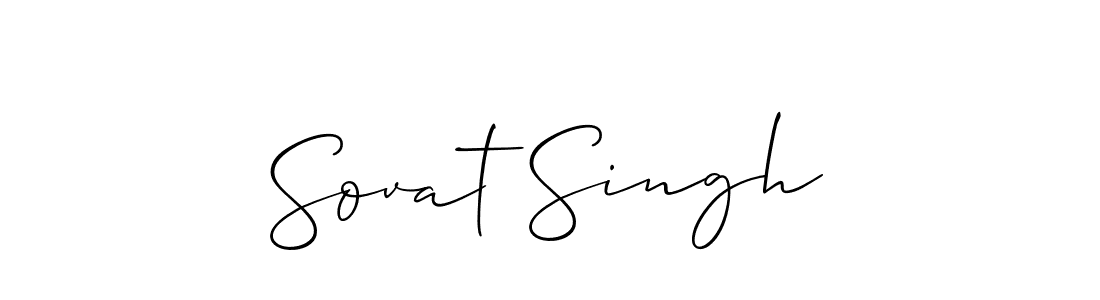 Create a beautiful signature design for name Sovat Singh. With this signature (Allison_Script) fonts, you can make a handwritten signature for free. Sovat Singh signature style 2 images and pictures png