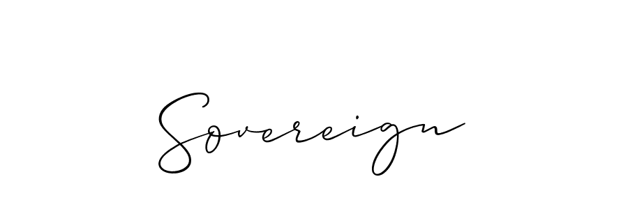 How to make Sovereign signature? Allison_Script is a professional autograph style. Create handwritten signature for Sovereign name. Sovereign signature style 2 images and pictures png