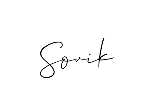 Also we have Sovik name is the best signature style. Create professional handwritten signature collection using Allison_Script autograph style. Sovik signature style 2 images and pictures png