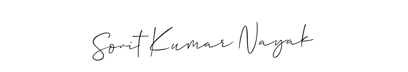 Also we have Sovit Kumar Nayak name is the best signature style. Create professional handwritten signature collection using Allison_Script autograph style. Sovit Kumar Nayak signature style 2 images and pictures png