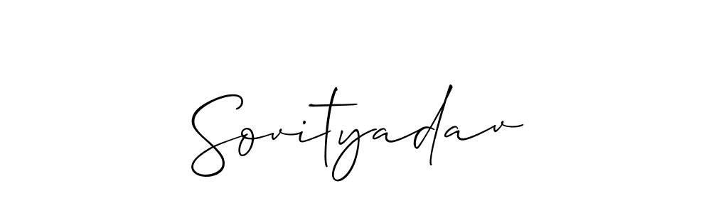 How to make Sovityadav signature? Allison_Script is a professional autograph style. Create handwritten signature for Sovityadav name. Sovityadav signature style 2 images and pictures png
