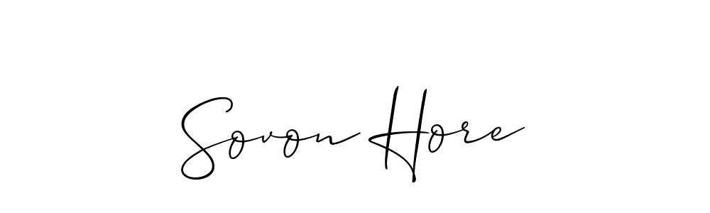 Best and Professional Signature Style for Sovon Hore. Allison_Script Best Signature Style Collection. Sovon Hore signature style 2 images and pictures png