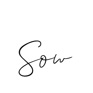 How to Draw Sow signature style? Allison_Script is a latest design signature styles for name Sow. Sow signature style 2 images and pictures png