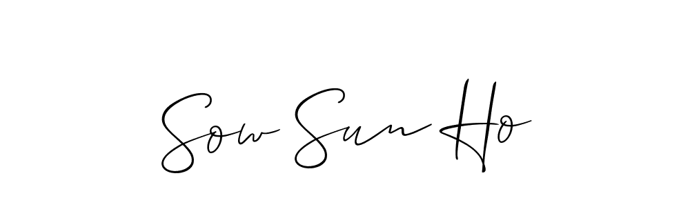 It looks lik you need a new signature style for name Sow Sun Ho. Design unique handwritten (Allison_Script) signature with our free signature maker in just a few clicks. Sow Sun Ho signature style 2 images and pictures png