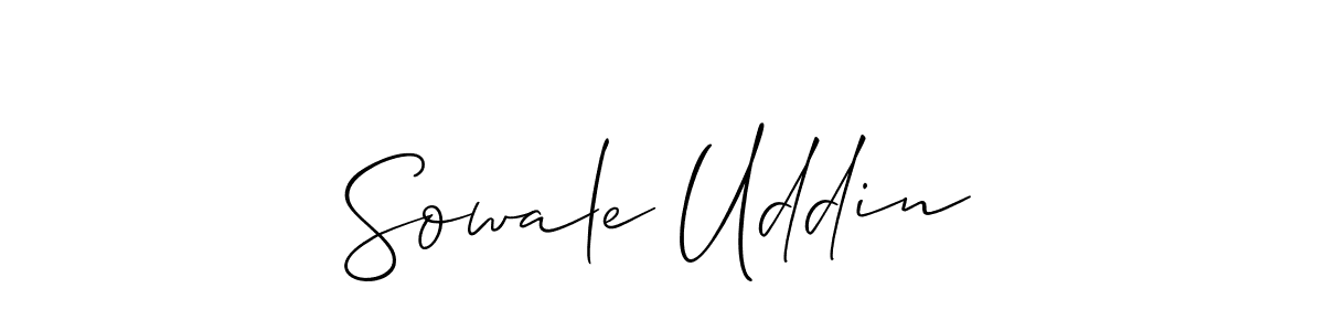 How to make Sowale Uddin name signature. Use Allison_Script style for creating short signs online. This is the latest handwritten sign. Sowale Uddin signature style 2 images and pictures png