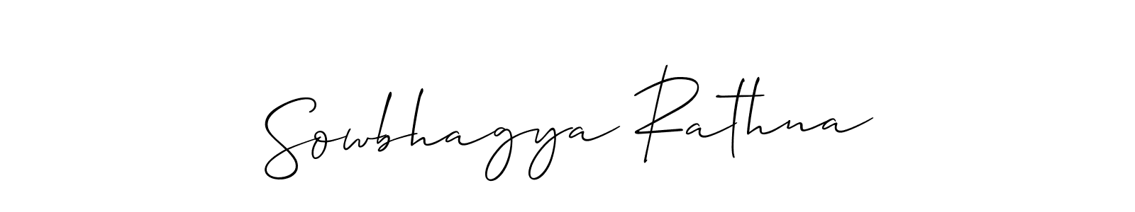 Sowbhagya Rathna stylish signature style. Best Handwritten Sign (Allison_Script) for my name. Handwritten Signature Collection Ideas for my name Sowbhagya Rathna. Sowbhagya Rathna signature style 2 images and pictures png