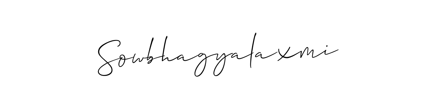Design your own signature with our free online signature maker. With this signature software, you can create a handwritten (Allison_Script) signature for name Sowbhagyalaxmi. Sowbhagyalaxmi signature style 2 images and pictures png