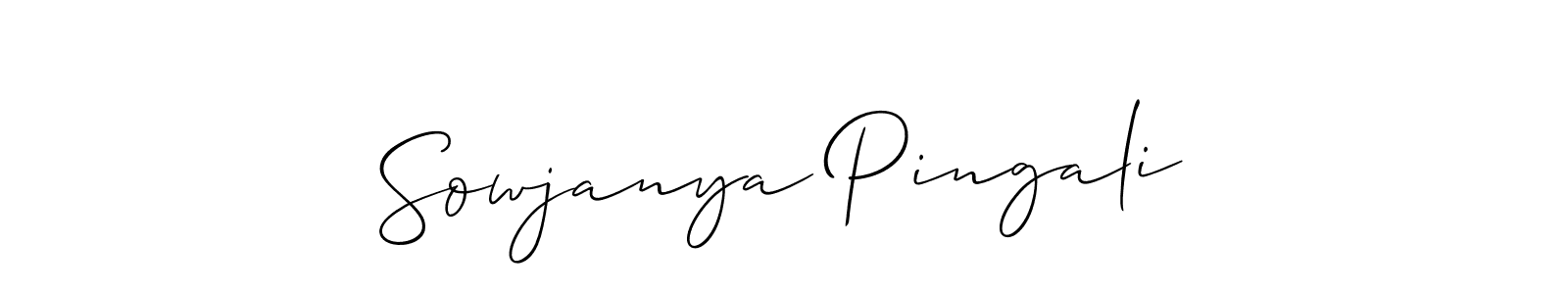 Also we have Sowjanya Pingali name is the best signature style. Create professional handwritten signature collection using Allison_Script autograph style. Sowjanya Pingali signature style 2 images and pictures png