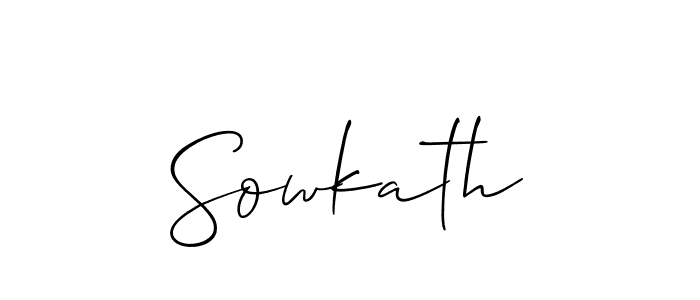 How to make Sowkath signature? Allison_Script is a professional autograph style. Create handwritten signature for Sowkath name. Sowkath signature style 2 images and pictures png