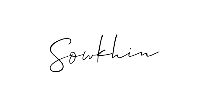 How to make Sowkhin signature? Allison_Script is a professional autograph style. Create handwritten signature for Sowkhin name. Sowkhin signature style 2 images and pictures png
