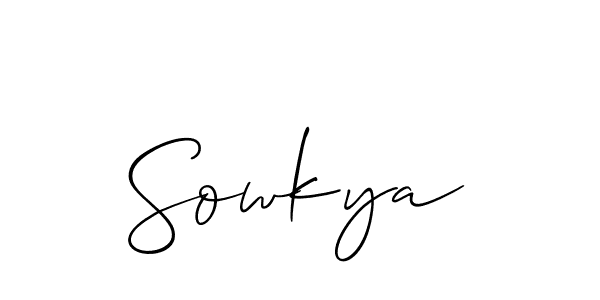 Use a signature maker to create a handwritten signature online. With this signature software, you can design (Allison_Script) your own signature for name Sowkya. Sowkya signature style 2 images and pictures png