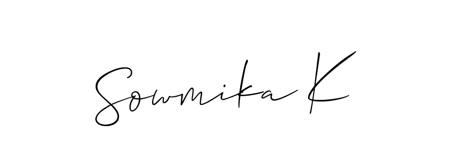 Sowmika K stylish signature style. Best Handwritten Sign (Allison_Script) for my name. Handwritten Signature Collection Ideas for my name Sowmika K. Sowmika K signature style 2 images and pictures png