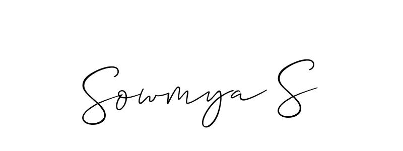 Also we have Sowmya S name is the best signature style. Create professional handwritten signature collection using Allison_Script autograph style. Sowmya S signature style 2 images and pictures png