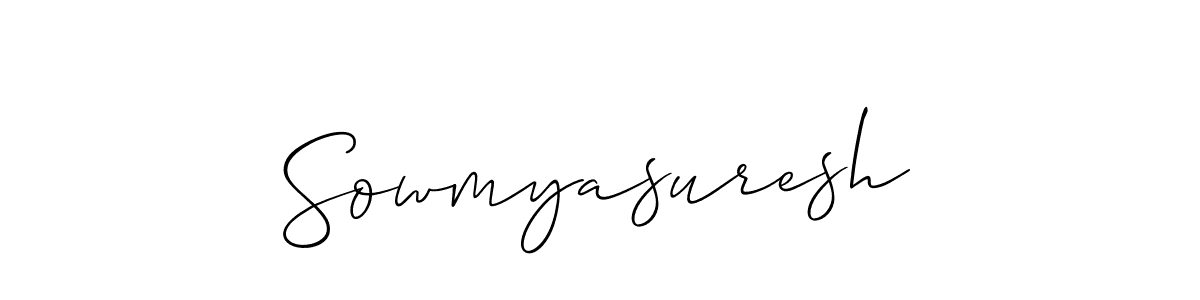 Also we have Sowmyasuresh name is the best signature style. Create professional handwritten signature collection using Allison_Script autograph style. Sowmyasuresh signature style 2 images and pictures png