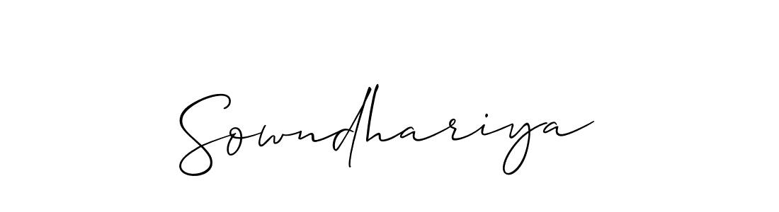 You should practise on your own different ways (Allison_Script) to write your name (Sowndhariya) in signature. don't let someone else do it for you. Sowndhariya signature style 2 images and pictures png