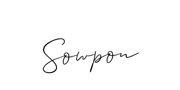 Create a beautiful signature design for name Sowpon. With this signature (Allison_Script) fonts, you can make a handwritten signature for free. Sowpon signature style 2 images and pictures png