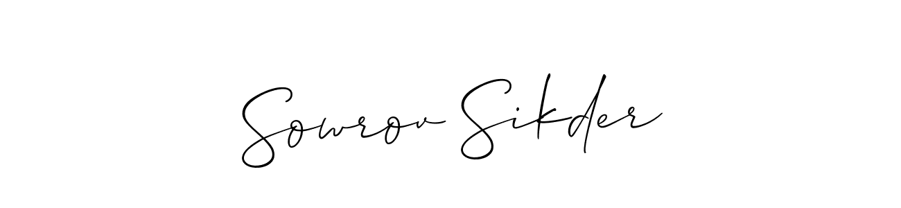 Also You can easily find your signature by using the search form. We will create Sowrov Sikder name handwritten signature images for you free of cost using Allison_Script sign style. Sowrov Sikder signature style 2 images and pictures png