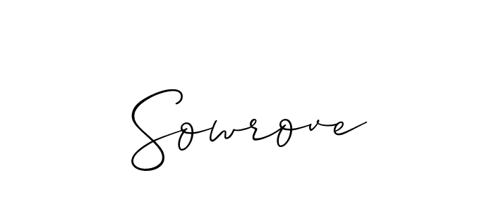 The best way (Allison_Script) to make a short signature is to pick only two or three words in your name. The name Sowrove include a total of six letters. For converting this name. Sowrove signature style 2 images and pictures png