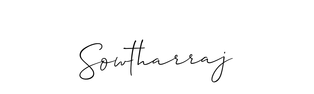 How to make Sowtharraj name signature. Use Allison_Script style for creating short signs online. This is the latest handwritten sign. Sowtharraj signature style 2 images and pictures png