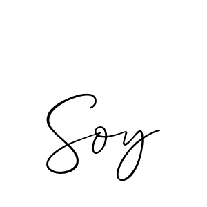 How to make Soy signature? Allison_Script is a professional autograph style. Create handwritten signature for Soy name. Soy signature style 2 images and pictures png