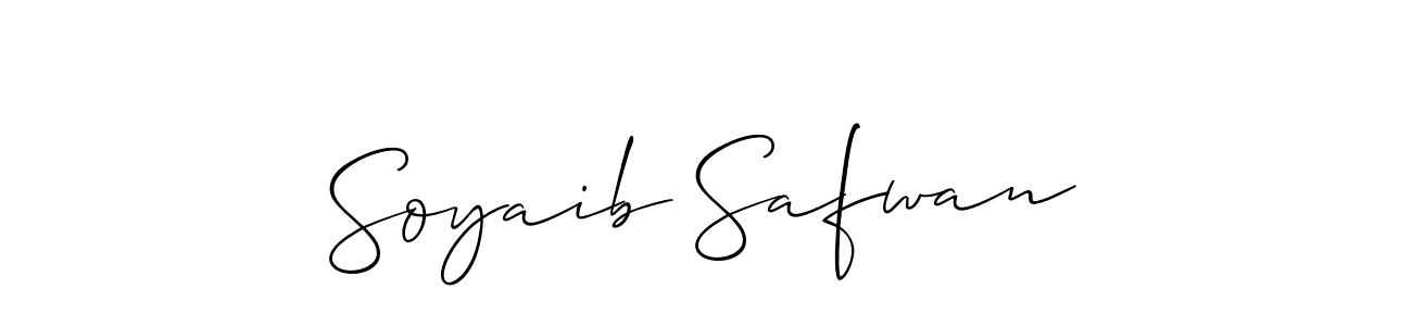 How to make Soyaib Safwan name signature. Use Allison_Script style for creating short signs online. This is the latest handwritten sign. Soyaib Safwan signature style 2 images and pictures png