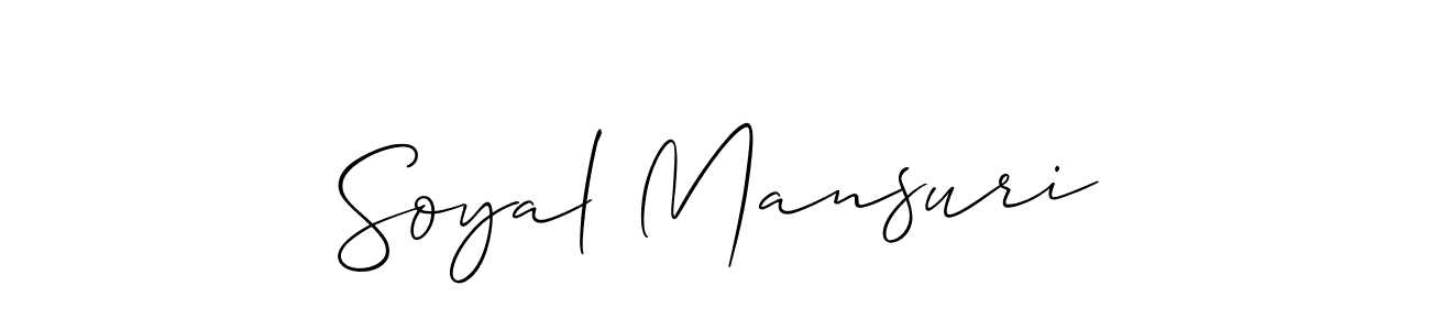 Soyal Mansuri stylish signature style. Best Handwritten Sign (Allison_Script) for my name. Handwritten Signature Collection Ideas for my name Soyal Mansuri. Soyal Mansuri signature style 2 images and pictures png