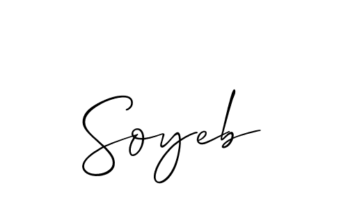 Allison_Script is a professional signature style that is perfect for those who want to add a touch of class to their signature. It is also a great choice for those who want to make their signature more unique. Get Soyeb name to fancy signature for free. Soyeb signature style 2 images and pictures png