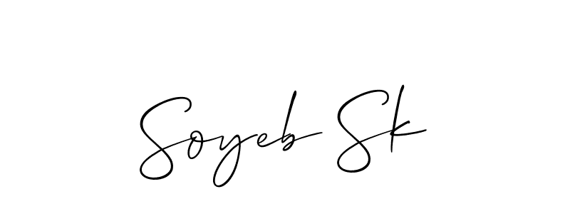 Allison_Script is a professional signature style that is perfect for those who want to add a touch of class to their signature. It is also a great choice for those who want to make their signature more unique. Get Soyeb Sk name to fancy signature for free. Soyeb Sk signature style 2 images and pictures png