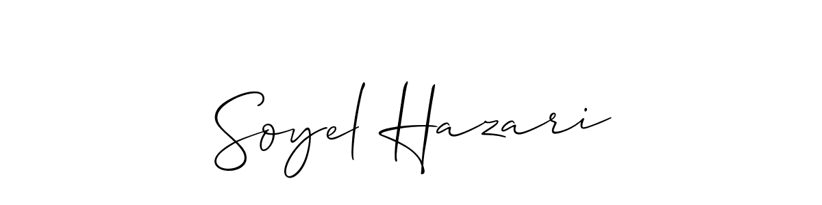 Create a beautiful signature design for name Soyel Hazari. With this signature (Allison_Script) fonts, you can make a handwritten signature for free. Soyel Hazari signature style 2 images and pictures png