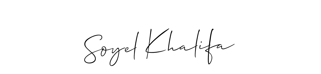 This is the best signature style for the Soyel Khalifa name. Also you like these signature font (Allison_Script). Mix name signature. Soyel Khalifa signature style 2 images and pictures png