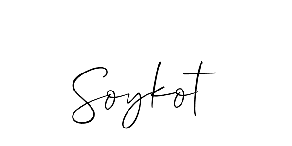 Make a beautiful signature design for name Soykot. With this signature (Allison_Script) style, you can create a handwritten signature for free. Soykot signature style 2 images and pictures png