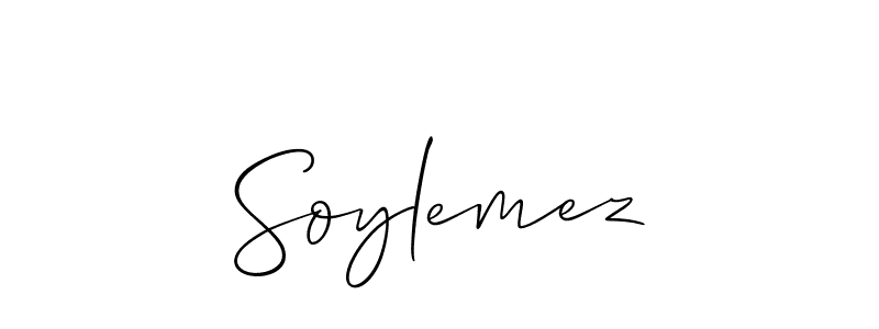 How to make Soylemez name signature. Use Allison_Script style for creating short signs online. This is the latest handwritten sign. Soylemez signature style 2 images and pictures png