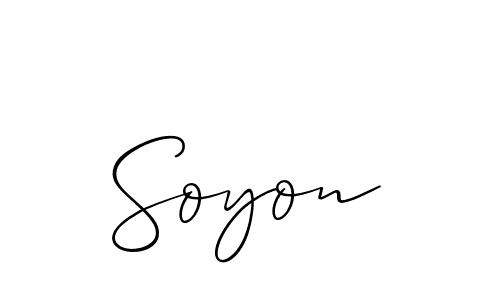 Allison_Script is a professional signature style that is perfect for those who want to add a touch of class to their signature. It is also a great choice for those who want to make their signature more unique. Get Soyon name to fancy signature for free. Soyon signature style 2 images and pictures png