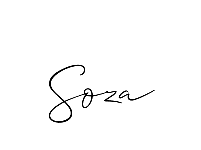 It looks lik you need a new signature style for name Soza. Design unique handwritten (Allison_Script) signature with our free signature maker in just a few clicks. Soza signature style 2 images and pictures png