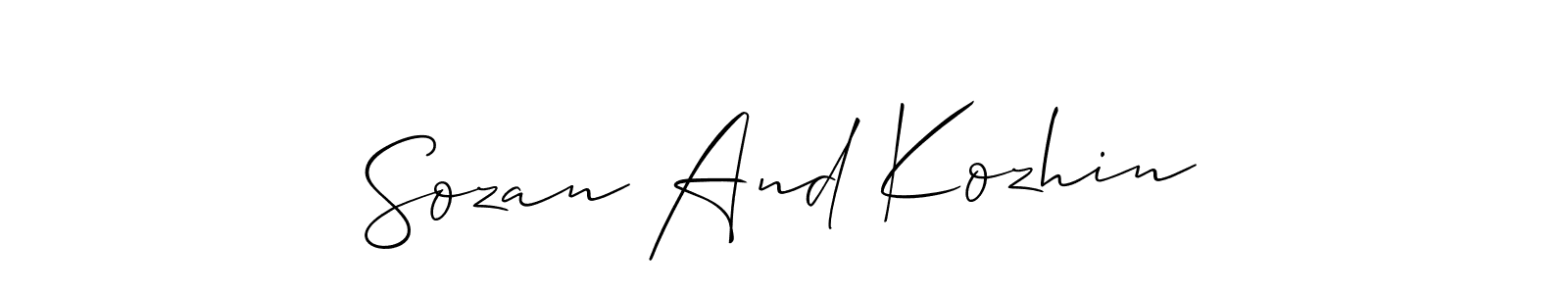 Here are the top 10 professional signature styles for the name Sozan And Kozhin. These are the best autograph styles you can use for your name. Sozan And Kozhin signature style 2 images and pictures png