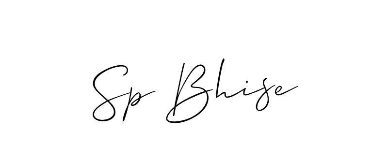 The best way (Allison_Script) to make a short signature is to pick only two or three words in your name. The name Sp Bhise include a total of six letters. For converting this name. Sp Bhise signature style 2 images and pictures png