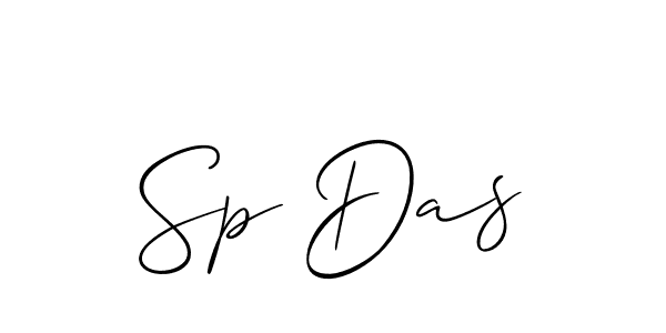 if you are searching for the best signature style for your name Sp Das. so please give up your signature search. here we have designed multiple signature styles  using Allison_Script. Sp Das signature style 2 images and pictures png