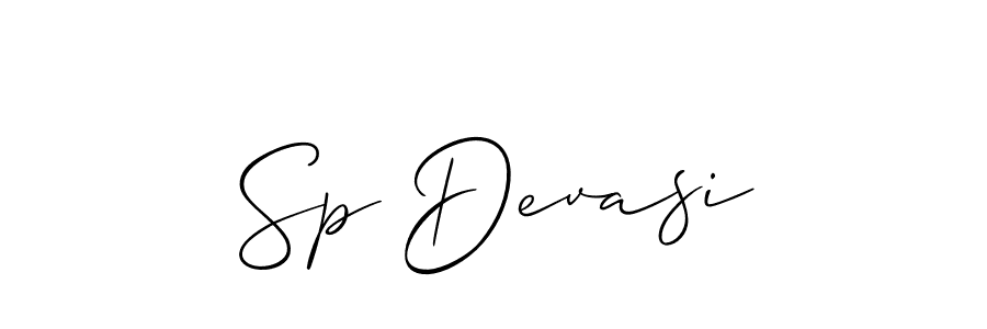 How to Draw Sp Devasi signature style? Allison_Script is a latest design signature styles for name Sp Devasi. Sp Devasi signature style 2 images and pictures png