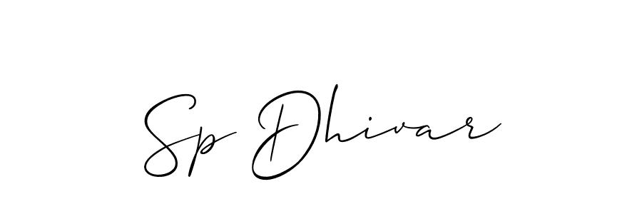 Create a beautiful signature design for name Sp Dhivar. With this signature (Allison_Script) fonts, you can make a handwritten signature for free. Sp Dhivar signature style 2 images and pictures png